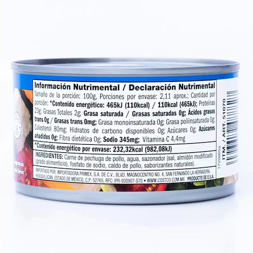  Pechuga De Pollo 6 Latas De 354g Kirkland