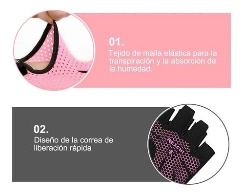 Guantes Gym Deporte Crossfit Unisex Negro-s