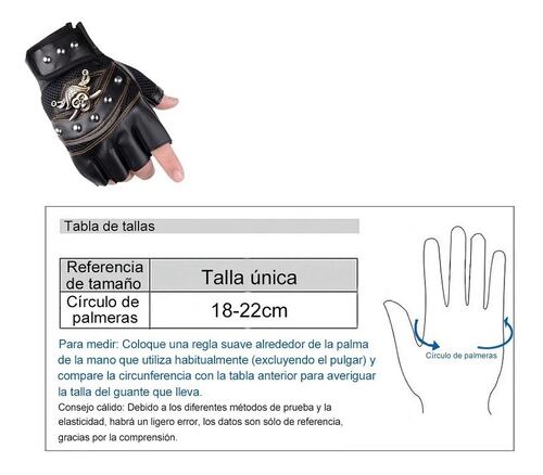  Guantes De Cuero De Medio Dedo