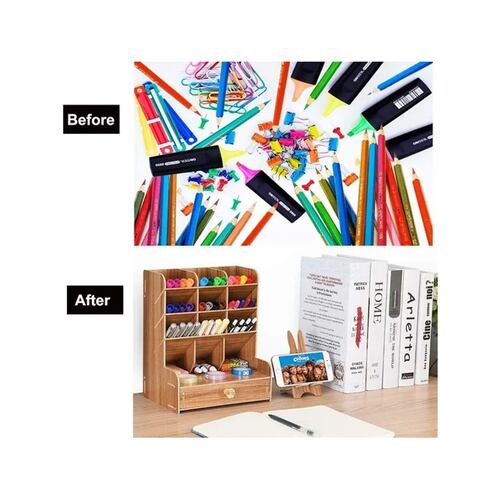 Organizador De Escritorio, Doble Cajón