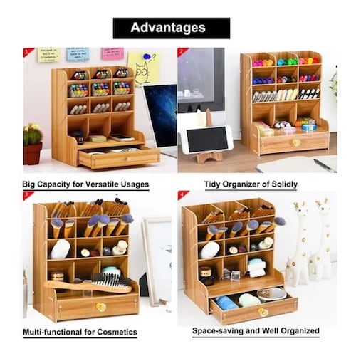 Organizador De Escritorio, Doble Cajón
