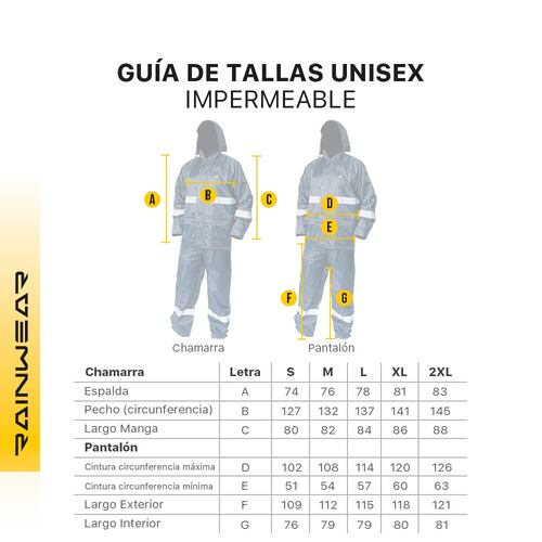 Impermeable para lluvia Senderismo Montaña Uso Rudo + Reflejantes Beckon.