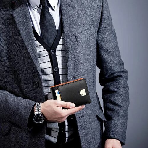 Cartera Minimalista Para Hombre Con Protección Rfid.