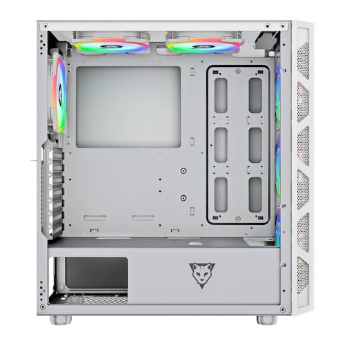 Gabinete Ocelot Gaming OG-C White Blixard, E-ATX, Cristal Templado, sin Fuente, Blanco.