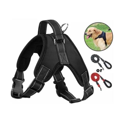 Pechera Arnés Ajustable Cómodo Con Correa Para Perro Gato talla L