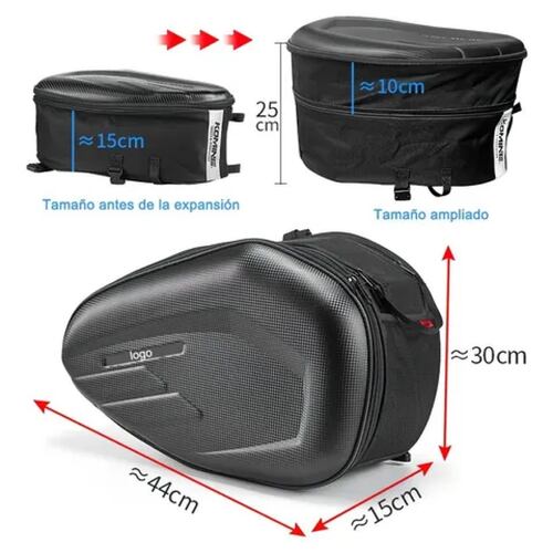 Alforjas Maletas Laterales Motocicleta Universal Impermeable.