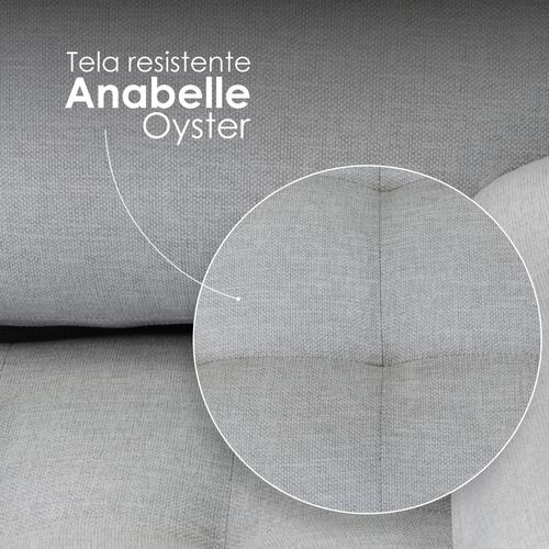 Sofá Berlín 2 Plazas Sillón Tela De Lino Moderno Minimalista (Gris claro)