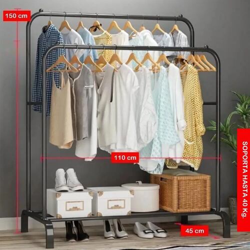 Rack Armable Ropa Organizador Closet Hogar Guardaro Ganchos.