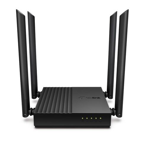 Router Wi-Fi TP-Link Archer C64, AC1200, de doble banda, MU-MIMO, Gigabit, Negro.
