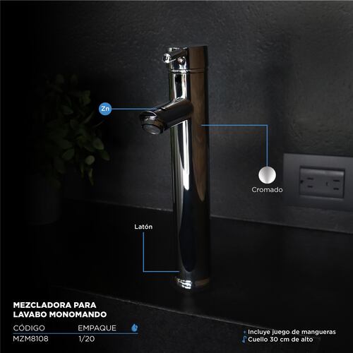 CNX Mezcladora monomando para lavabo