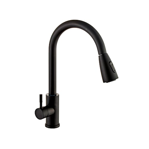 CNX Mezcadora Flexible Monomando para Fregadero Negro