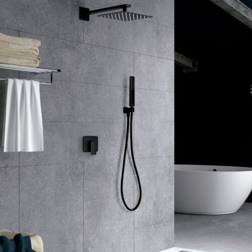 Mezcladora Monomando para Regadera acabado Negro Mate (llave de agua para regadera)