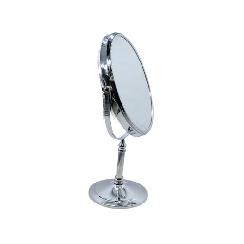 CNX Espejo de Acero Inoxidable 8 Pulgadas Con Base (ideal para maquillaje o aseo facial).