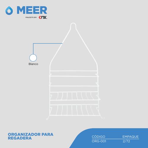 CNX Organizador de Ducha a prueba de Óxido y Corrosión, fácil de armar e instalar.
