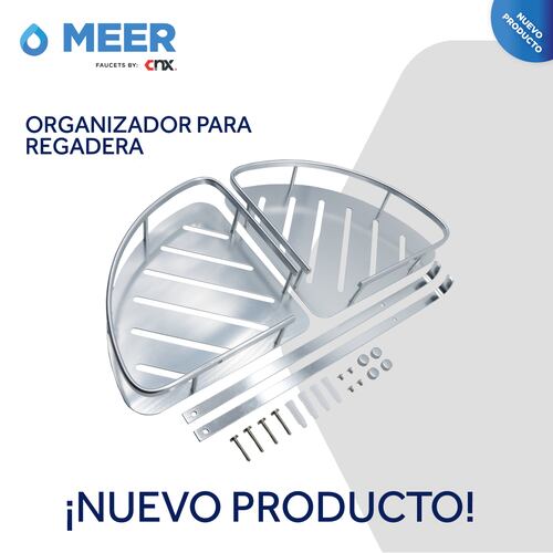 CNX Organizador de Aluminio Cromado Para Regadera .