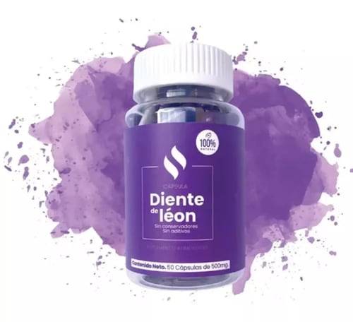  Diente De León 50 Cápsulas De 500mg Raíces Verdes Diurético