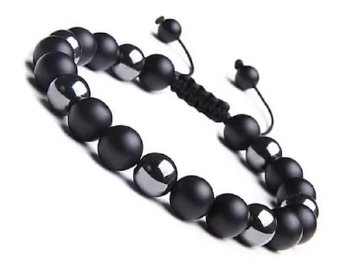 Juego De Pulseras Para Hombre Ajustable Piedra Natural