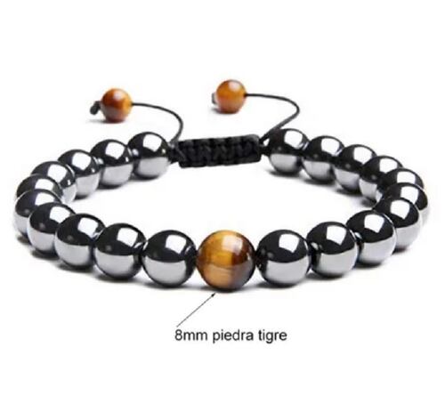 Juego De Pulseras Para Hombre Ajustable Piedra Natural