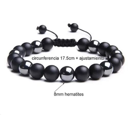 Juego De Pulseras Para Hombre Ajustable Piedra Natural