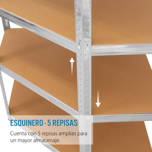 Estante Metalico Esquinero Anaquel Organizador de 5 Niveles