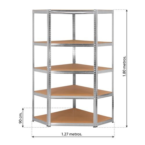 Estante Metalico Esquinero Anaquel Organizador de 5 Niveles