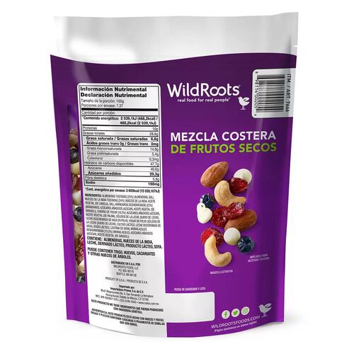 Wild Roots Mezcla De Frutos Secos 737g