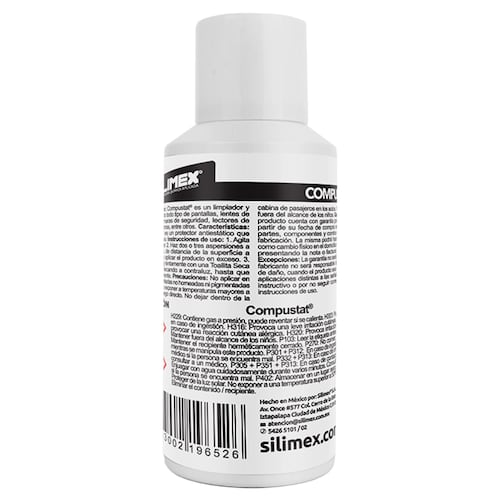 Limpiador anti-estático de pantallas, Silimex Compustat, 170 ML.