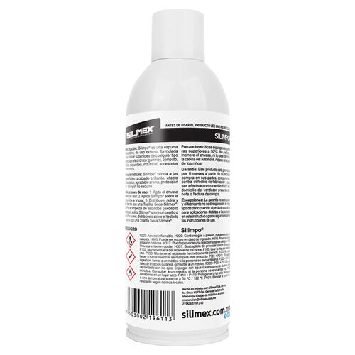 Espuma Limpiadora, Silimex Silimpo, 454 ML, caja con 15 piezas.
