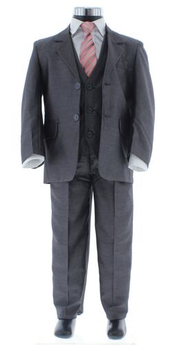 Traje de Niño Tres Piezas Color Gris 2 a 18 Años.