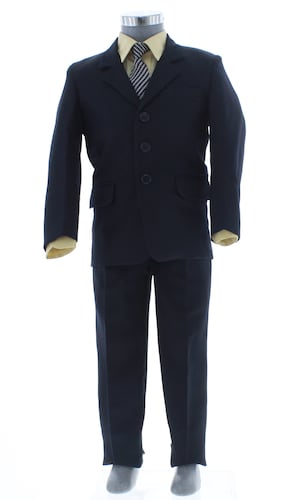 Traje de Niño Tres Piezas Color Azul Marino 2 a 18 Años.