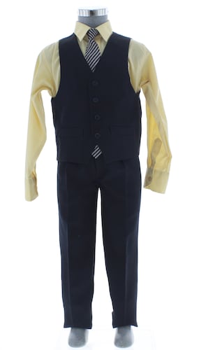 Traje de Niño Tres Piezas Color Azul Marino 2 a 18 Años.