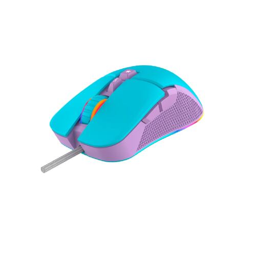 Mouse Gamer Ocelot Gaming Óptico Candy Blue Alámbrico USB