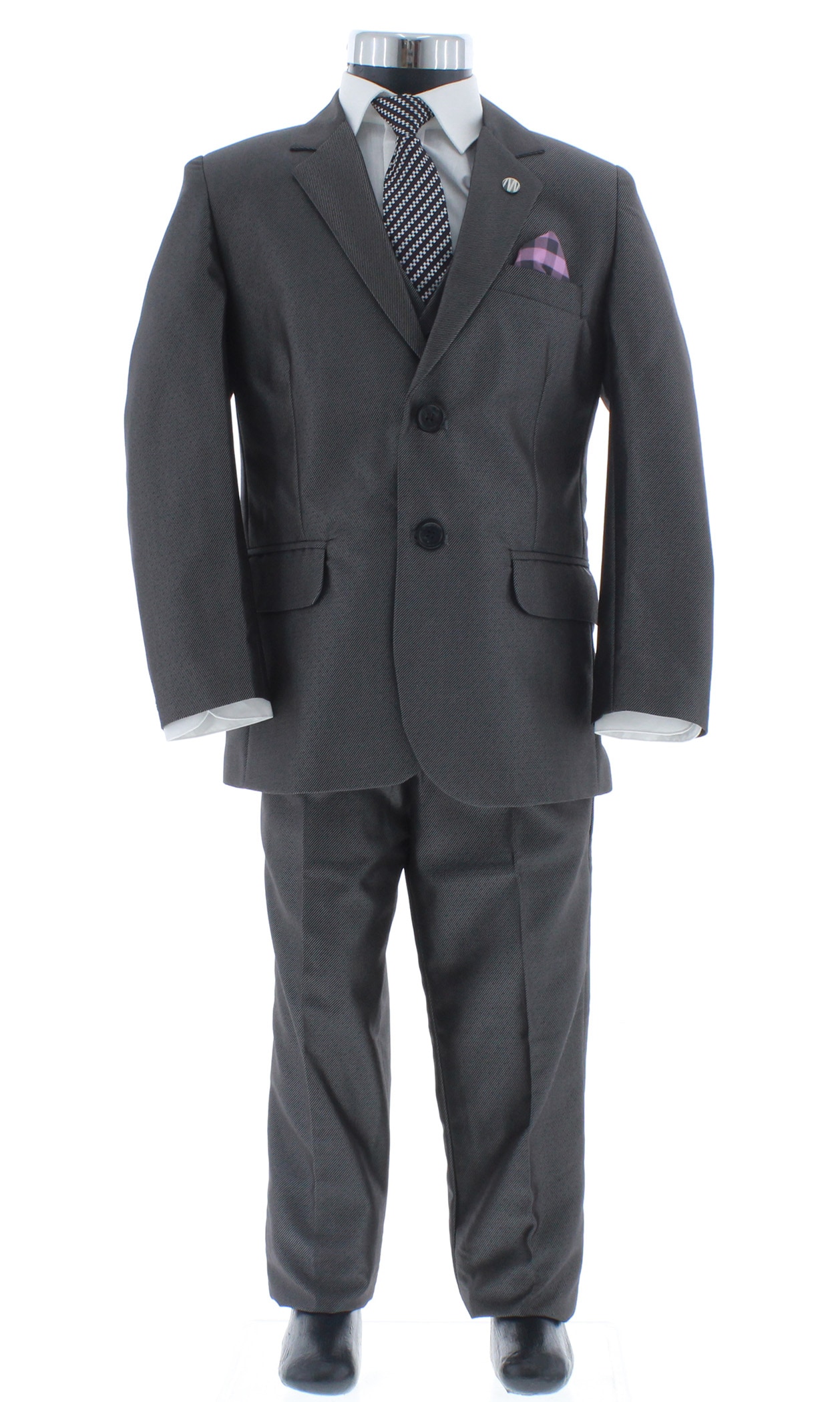 Traje de Vestir Niño Tres Piezas Color Gris 2936 1 a 16 Años.