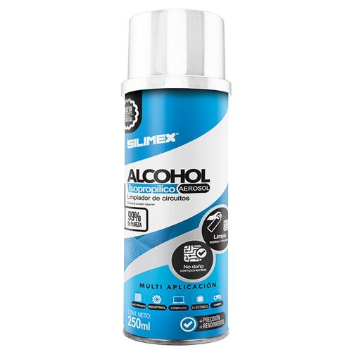 Alcohol Isopropílico, Silimex, Aerosol de 250 ML.
