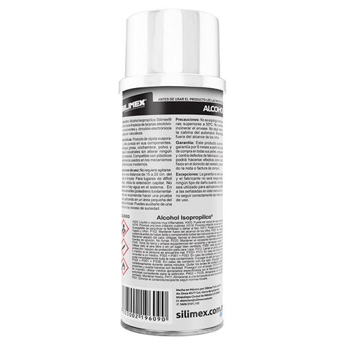 Alcohol Isopropílico, Silimex, Aerosol de 250 ML.