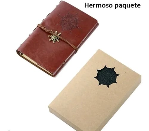 Libreta Vintage De Piel Grande Cafe