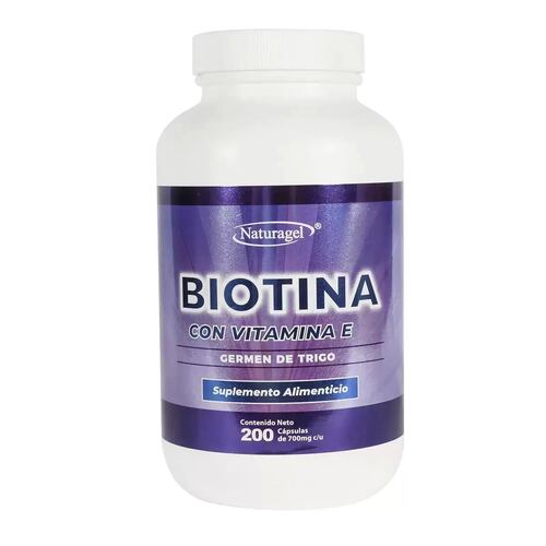 Biotina Con Vitamina E 200 Cápsulas Naturagel