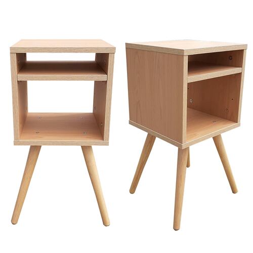 Juego De Burós Smart Hogare, Mesa De Noche Modernos e Inteligentes Roble 