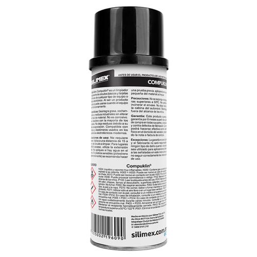 Limpiador de Circuitos Electrónicos, Silimex Compuklin, 454 ML, caja con 15 piezas.