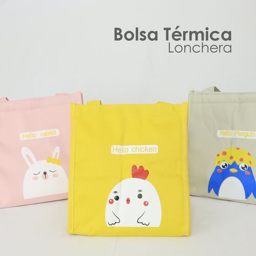 Bolsa De Almuerzo, Lonchera Térmica De Tela Oxford Portátil (Amarillo pollito)