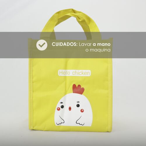 Bolsa De Almuerzo, Lonchera Térmica De Tela Oxford Portátil (Amarillo pollito)