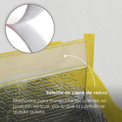 Bolsa De Almuerzo, Lonchera Térmica De Tela Oxford Portátil (Amarillo pollito)
