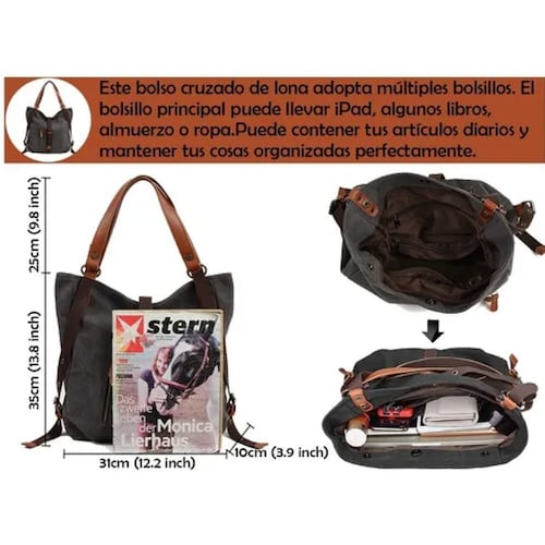 Bolso Para Mujer,grande De Lona Impermeable