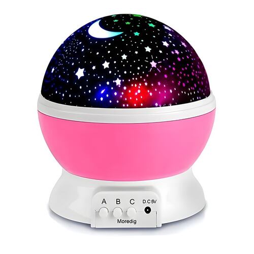 Lampara Proyector Noche Mesa Buro Estrellas Espacio Niños