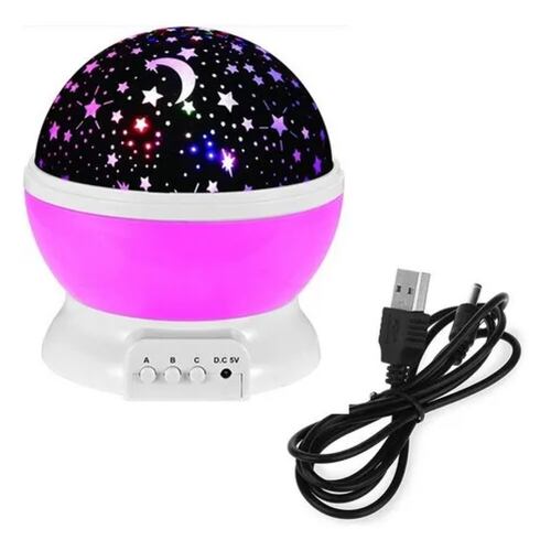 Lampara Proyector Noche Mesa Buro Estrellas Espacio Niños