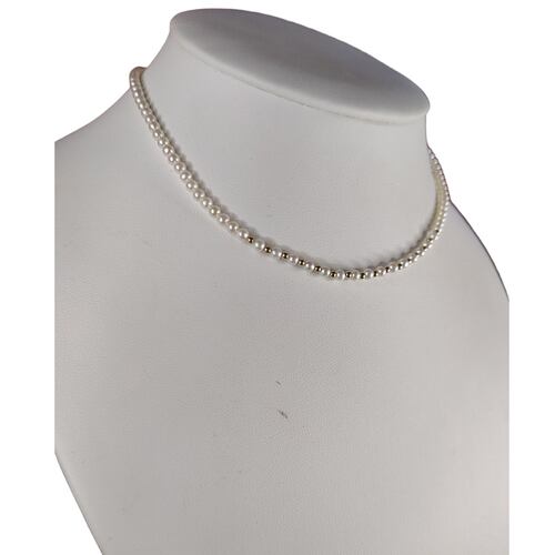 Juego De Collar Y Broqueles Para Niña Con Bolitas De 14k