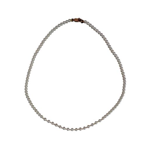 Juego De Collar Y Broqueles Para Niña Con Bolitas De 14k