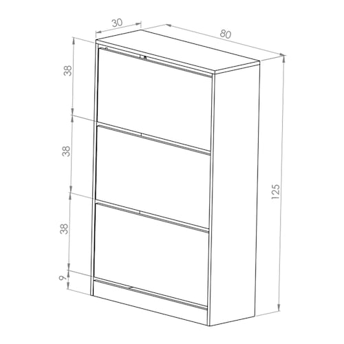 Organizador De Zapatos Hogare, Mueble Zapatero Madera, Venecia  Resistente y Practico Blanco Negro