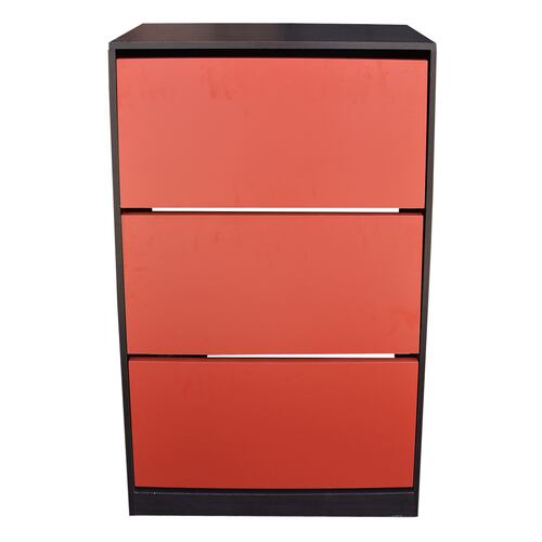 Organizador De Zapatos Hogare Mueble Zapatero Madera Venecia Minimalista y Elegante Chocolate Rojo