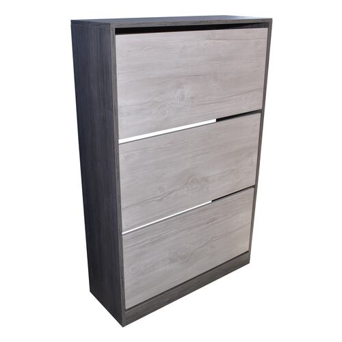 Organizador De Zapatos Hogare, Mueble Zapatero Madera, Venecia Funcional e Inteligente Gris Blanco